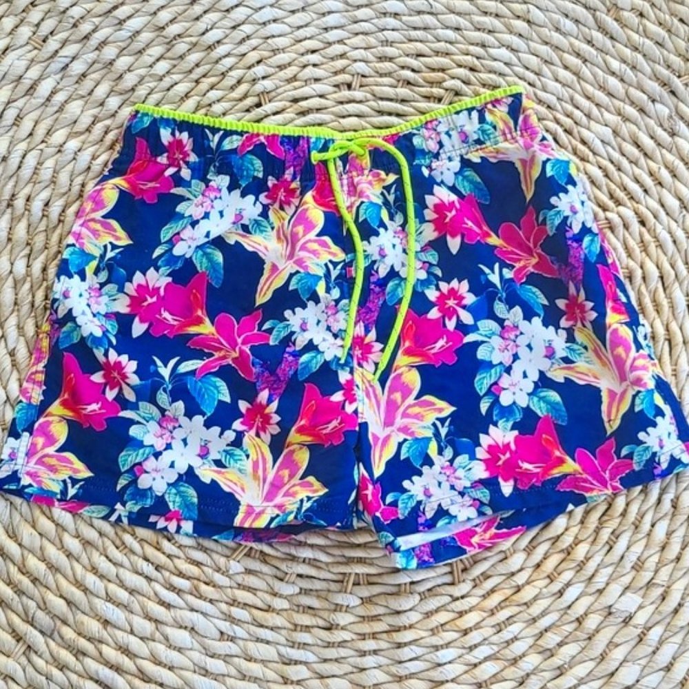 Ocean Pacific Board Shorts - Floral Blue